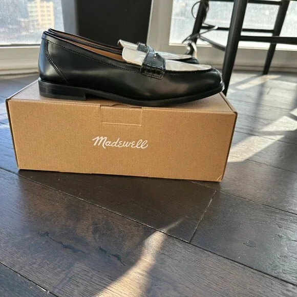 NWT Madewell Grayson Penny Loafer in True Black Multi - Picture 10 of 12